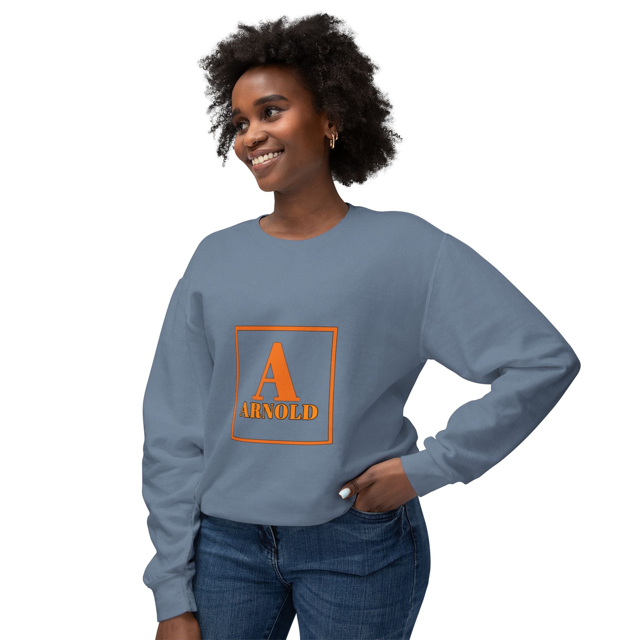 Arnold Monogram Crewneck Sweatshirt — Personalized Initial A Design