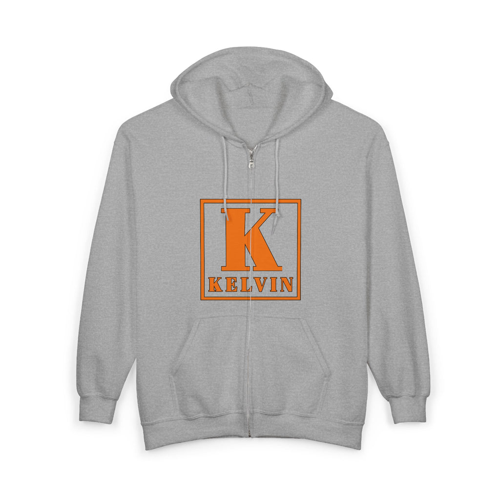Kelvin Monogram Zip Hoodie — Personalized K Initial Sweatshirt