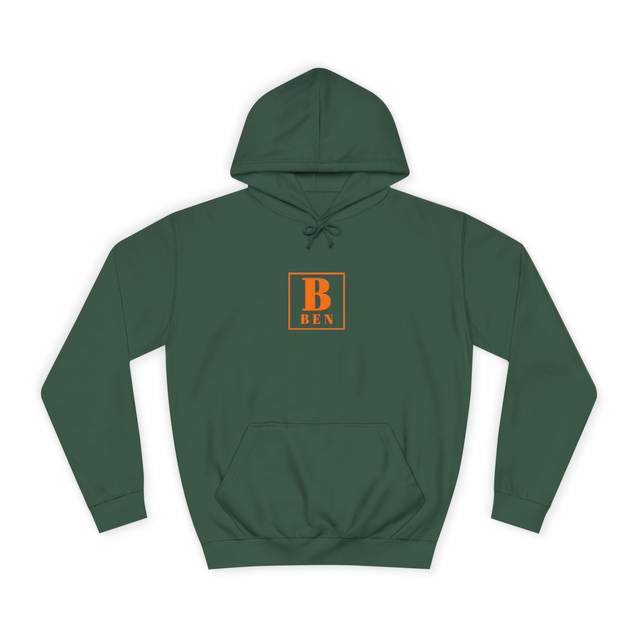 Initial Monogram Hoodie — Custom 'B BEN' College-Style Pullover