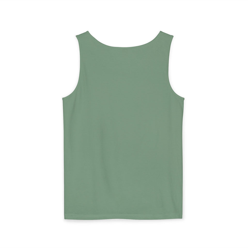Ben Monogram Tank Top — Orange Initial B Vintage Box Graphic