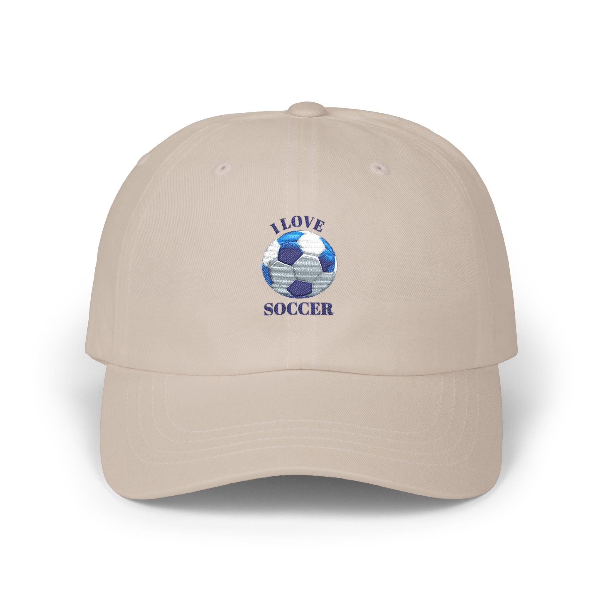 Soccer Dad Cap - I Love Soccer Embroidered Baseball Hat
