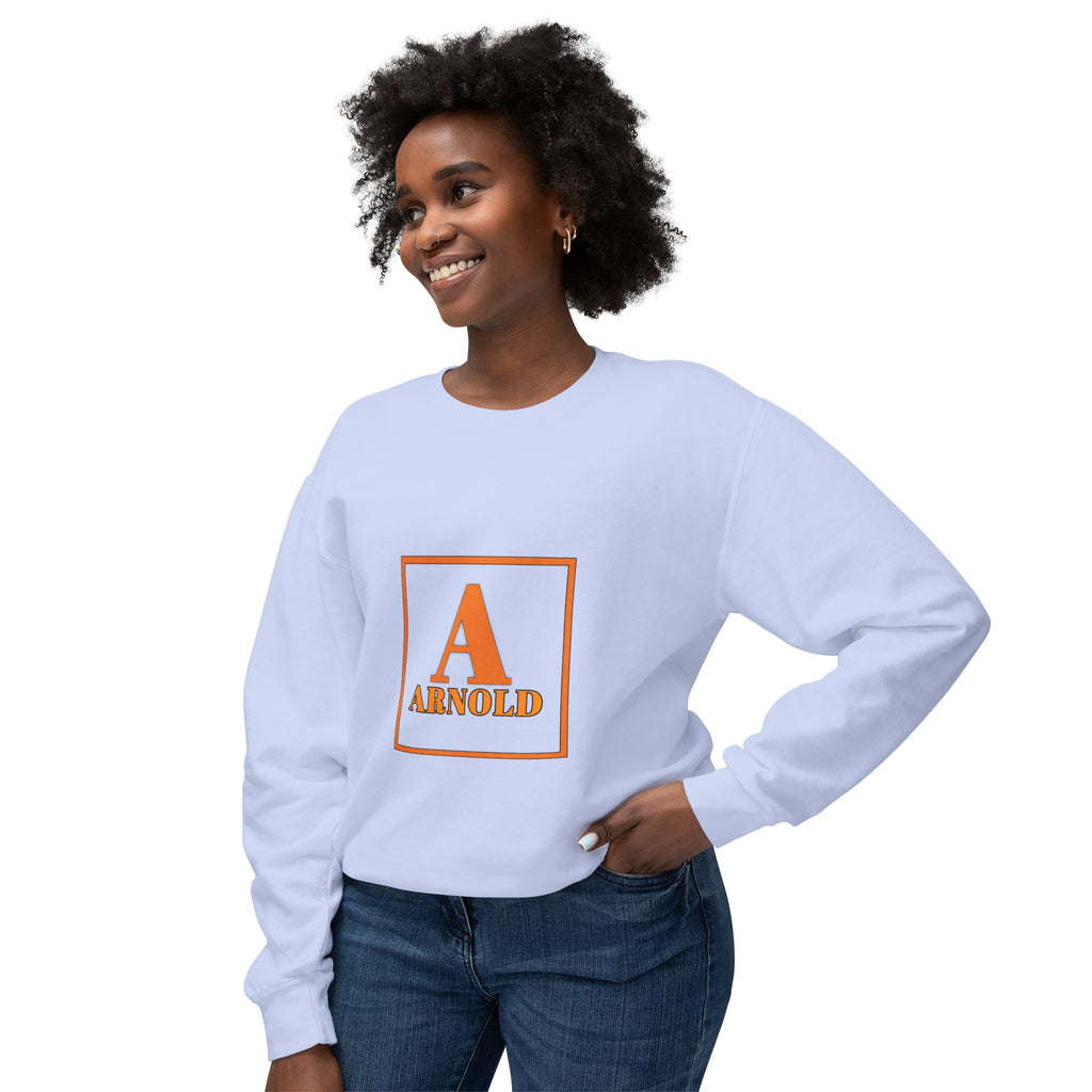 Arnold Monogram Crewneck Sweatshirt — Personalized Initial A Design