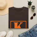Kelvin Monogram T-Shirt — Bold Orange 'K' Initial Tee