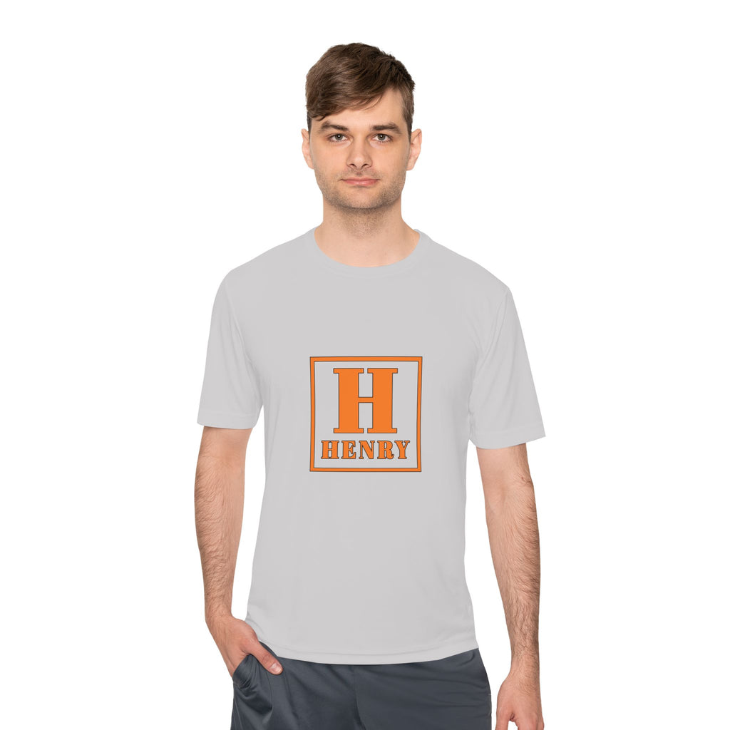 Henry Initial Monogram Tee — Orange Block Letter H