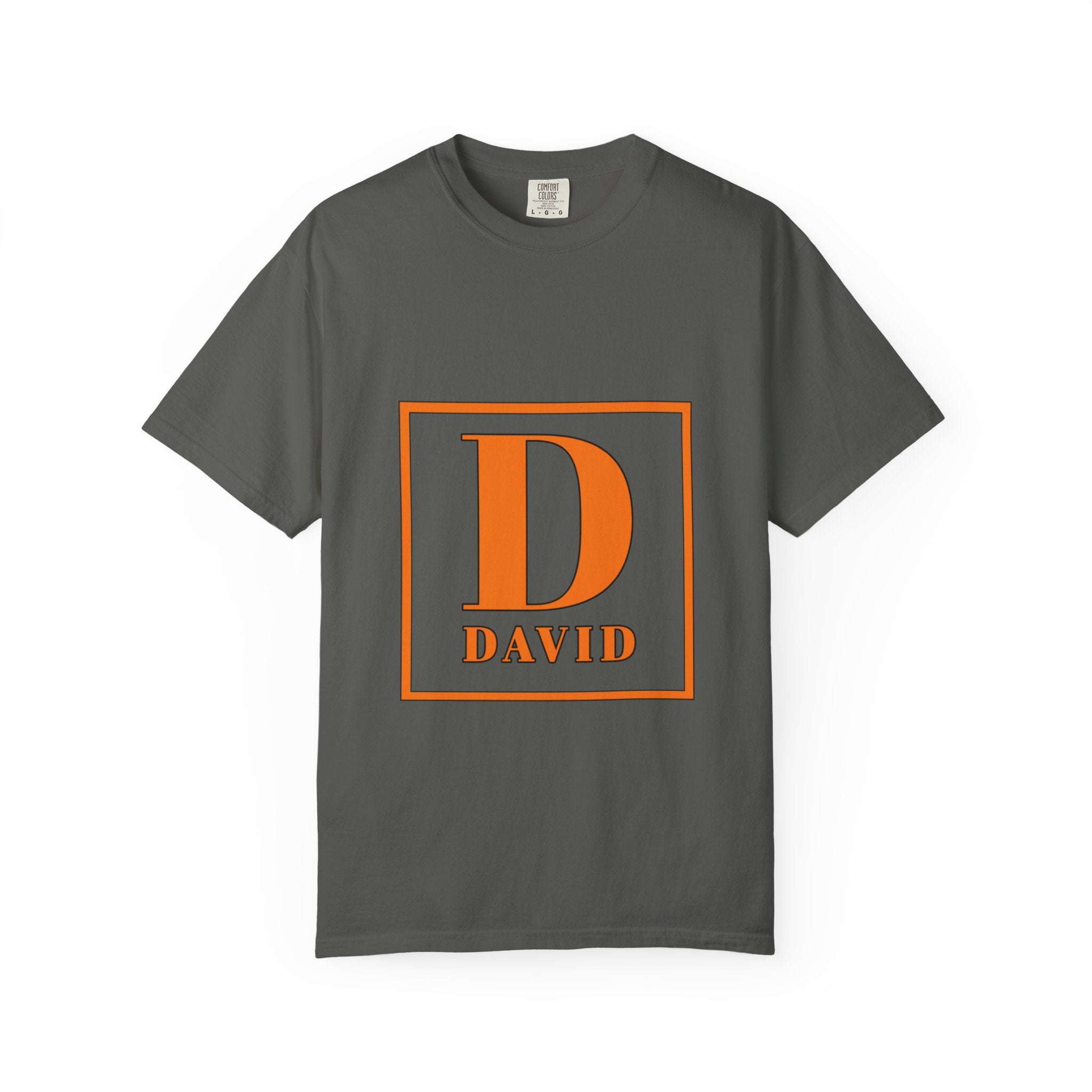 David Monogram T-Shirt — Bold Initial Box Graphic