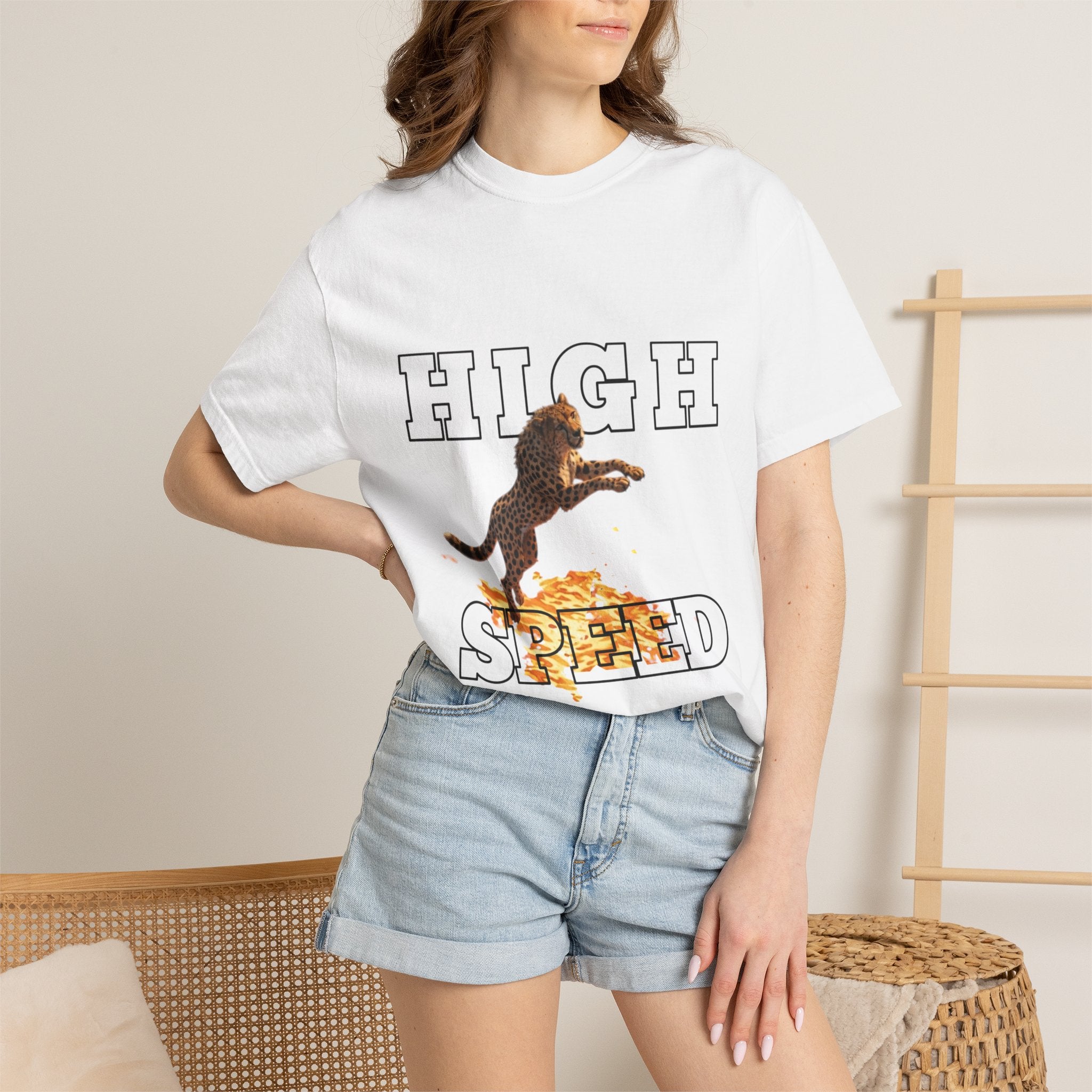 High Speed Cheetah Graphic T-Shirt — Vintage Racing Pup Tee