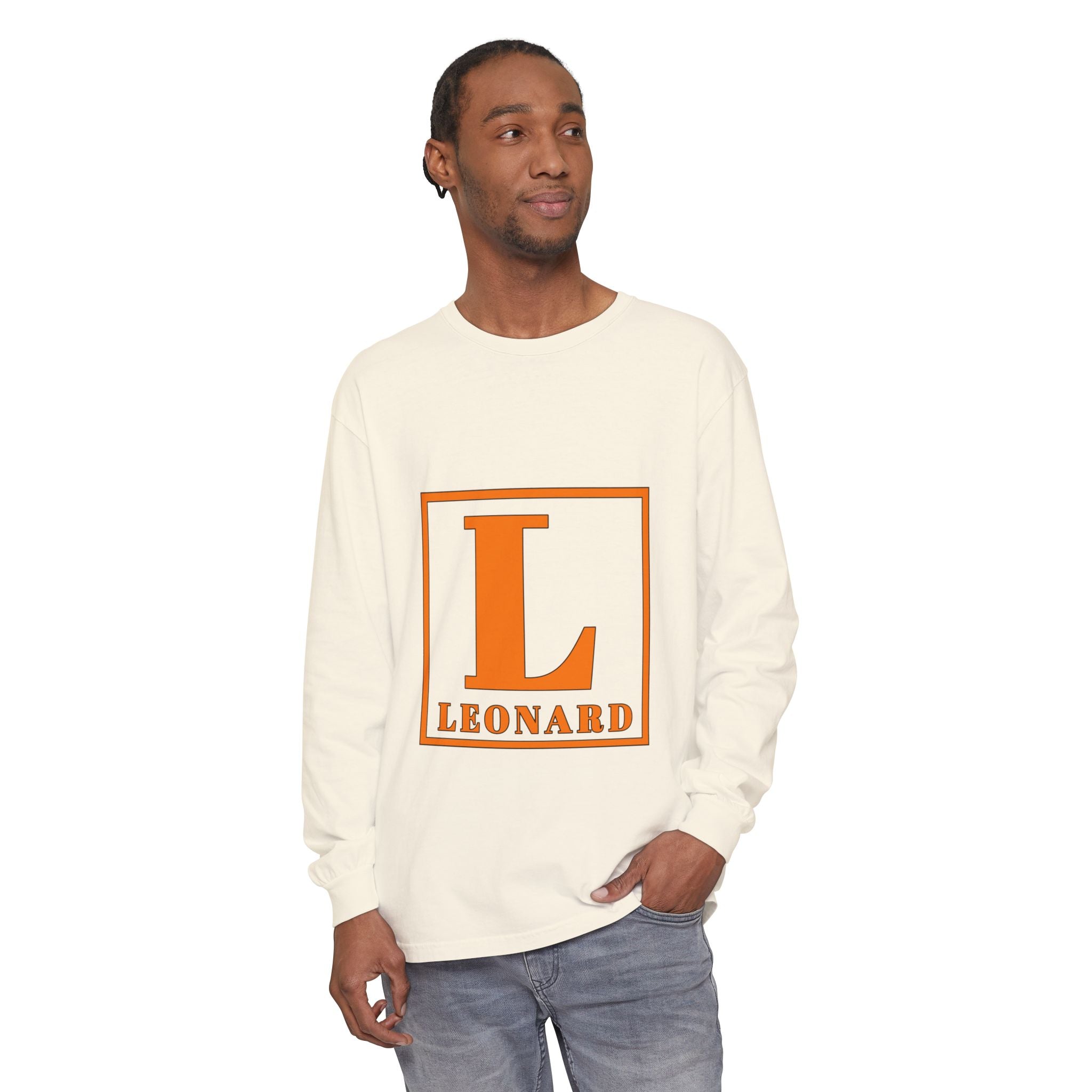 Leonard Monogram Long Sleeve Tee — Personalized Initial L Shirt