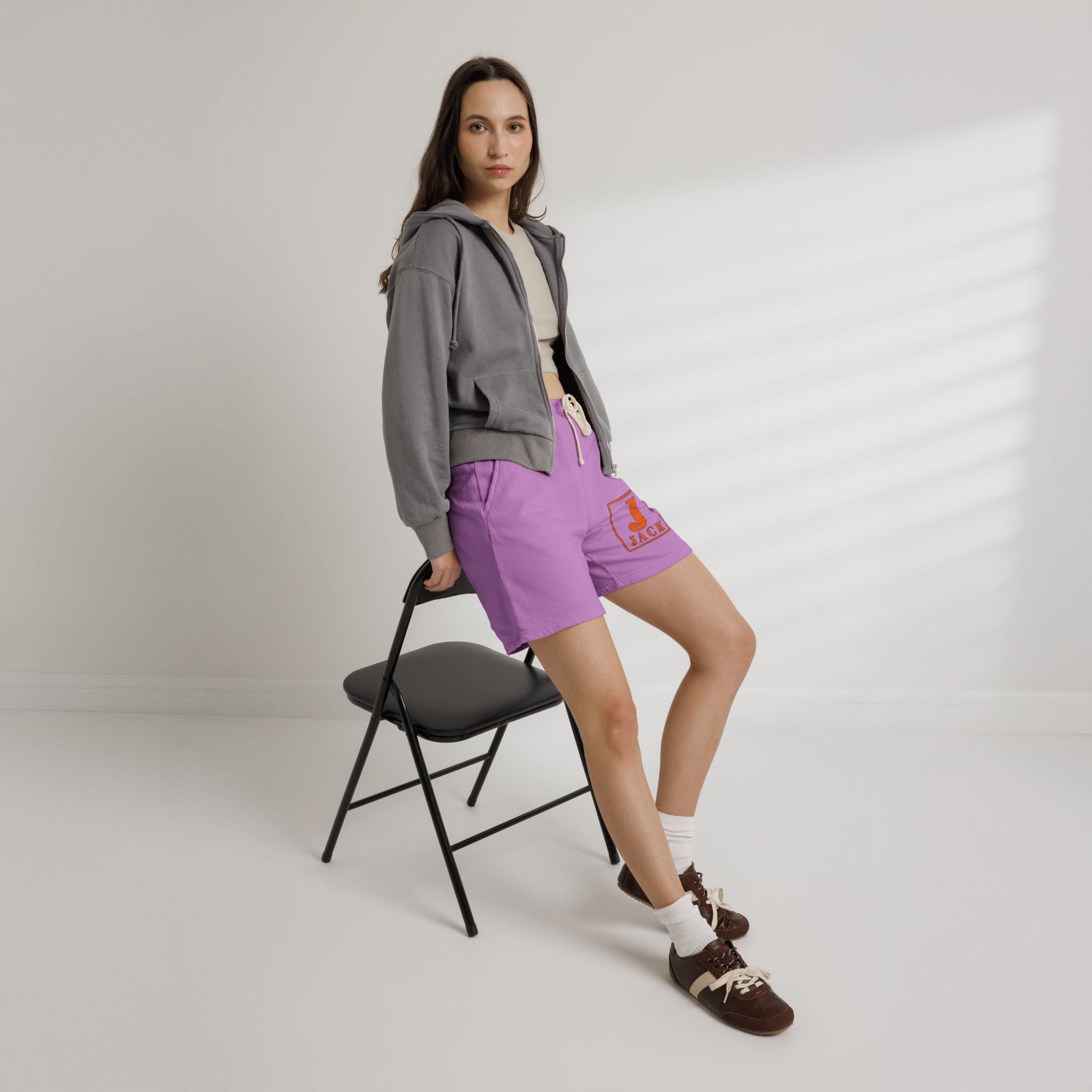 Personalized 'Jack' Initial Sweat Shorts — Lightweight Fleece Lounge Shorts