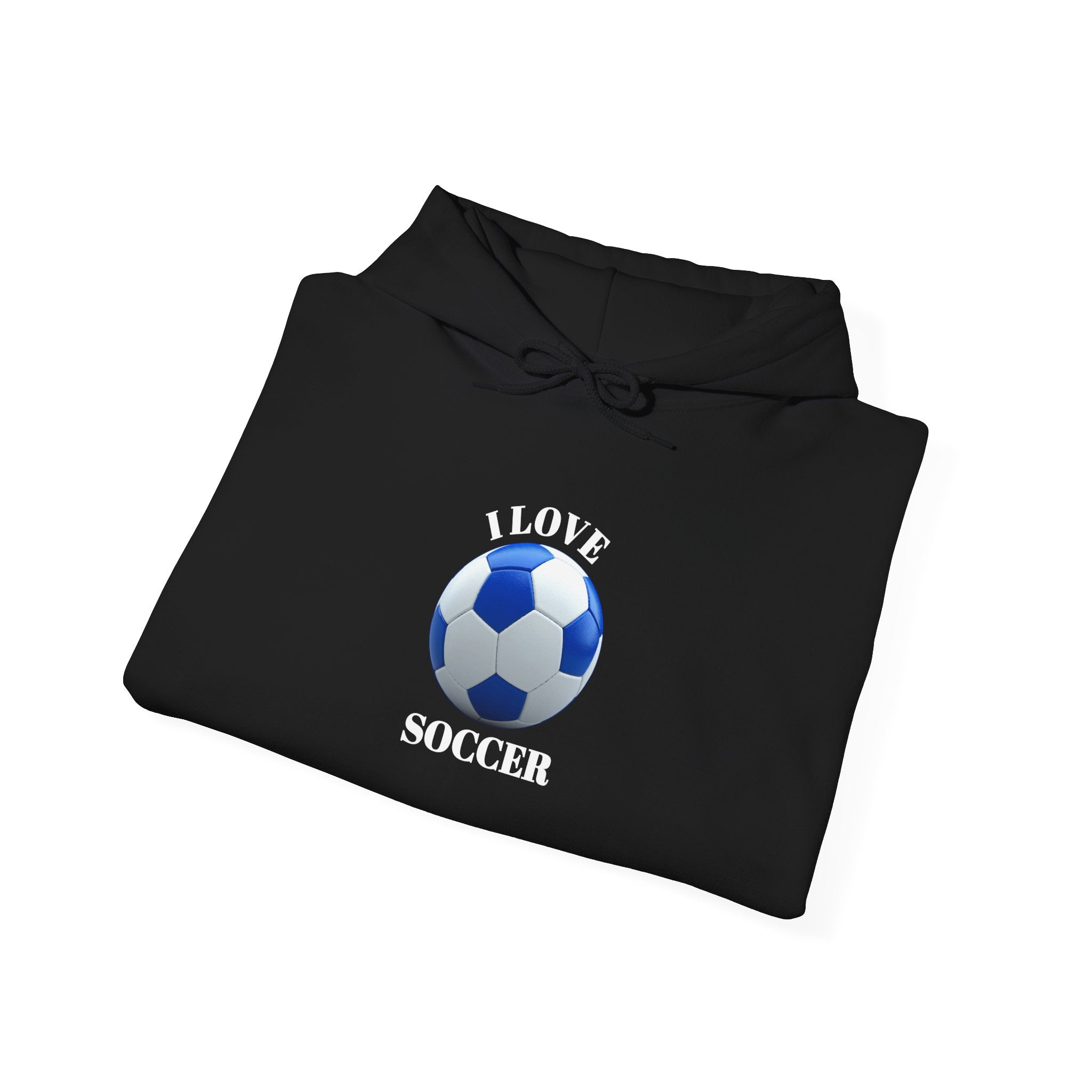 Soccer Ball Hoodie - Minimal Blue Football Graphic Pullover
