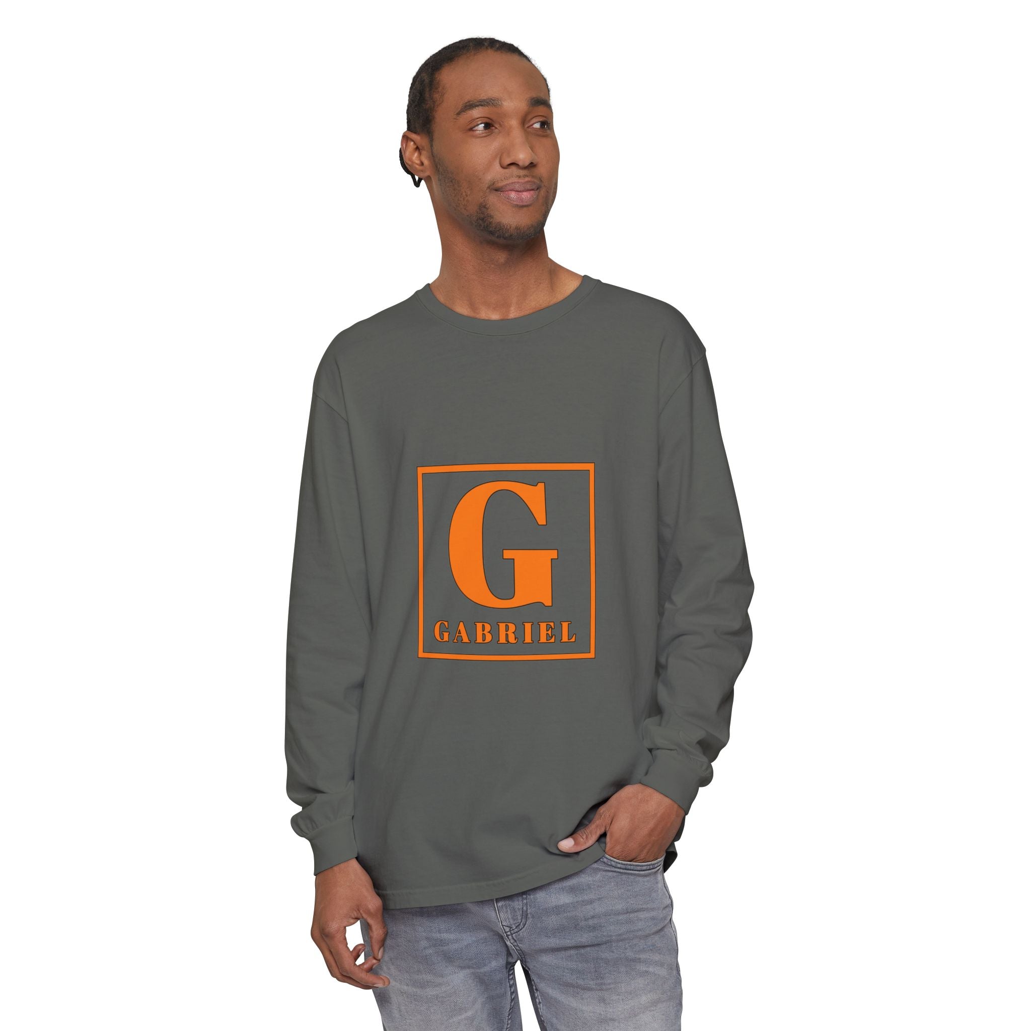 Personalized Initial Long Sleeve Tee — "G Gabriel" Monogram Shirt