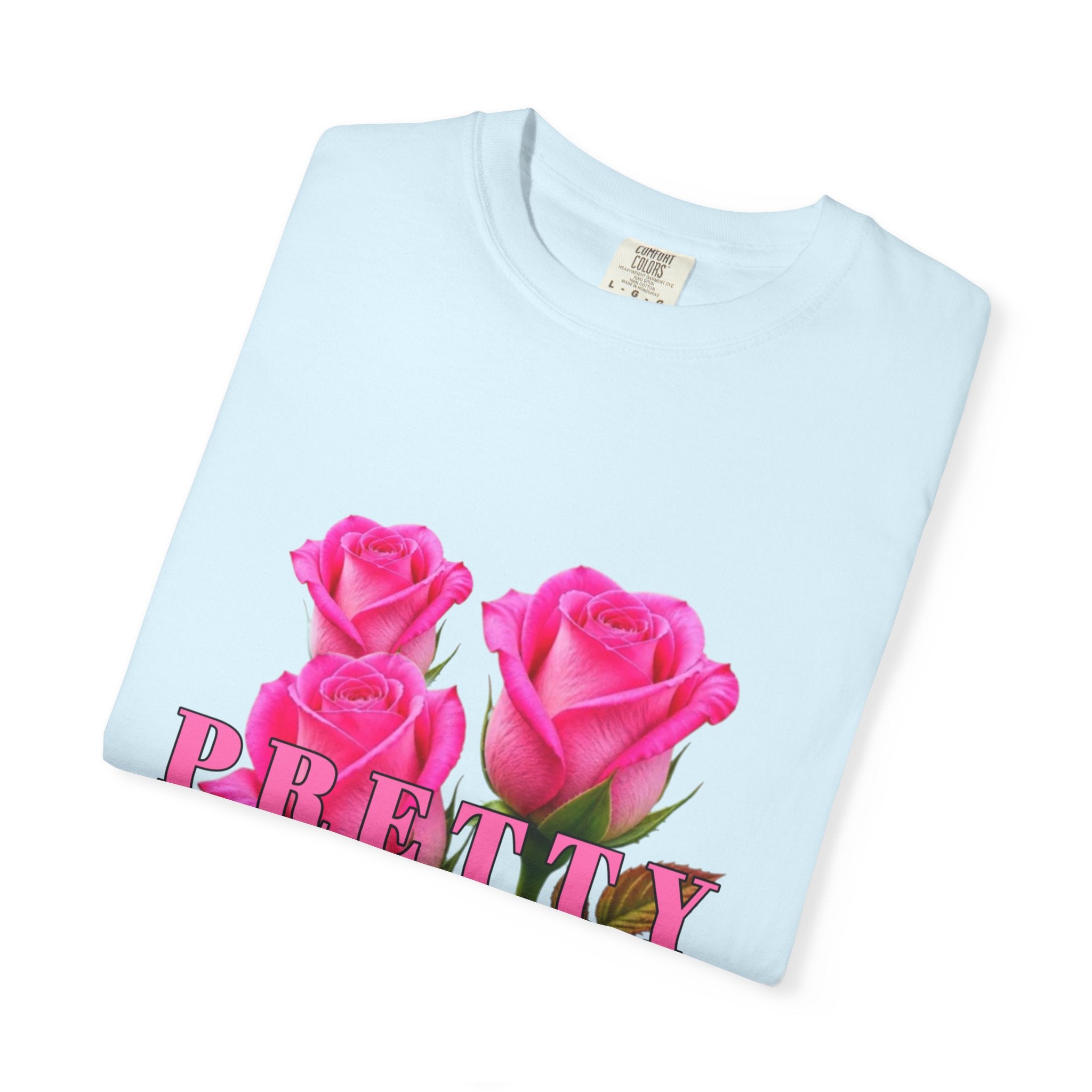Pretty Lady T-Shirt — Pink Rose Graphic Tee
