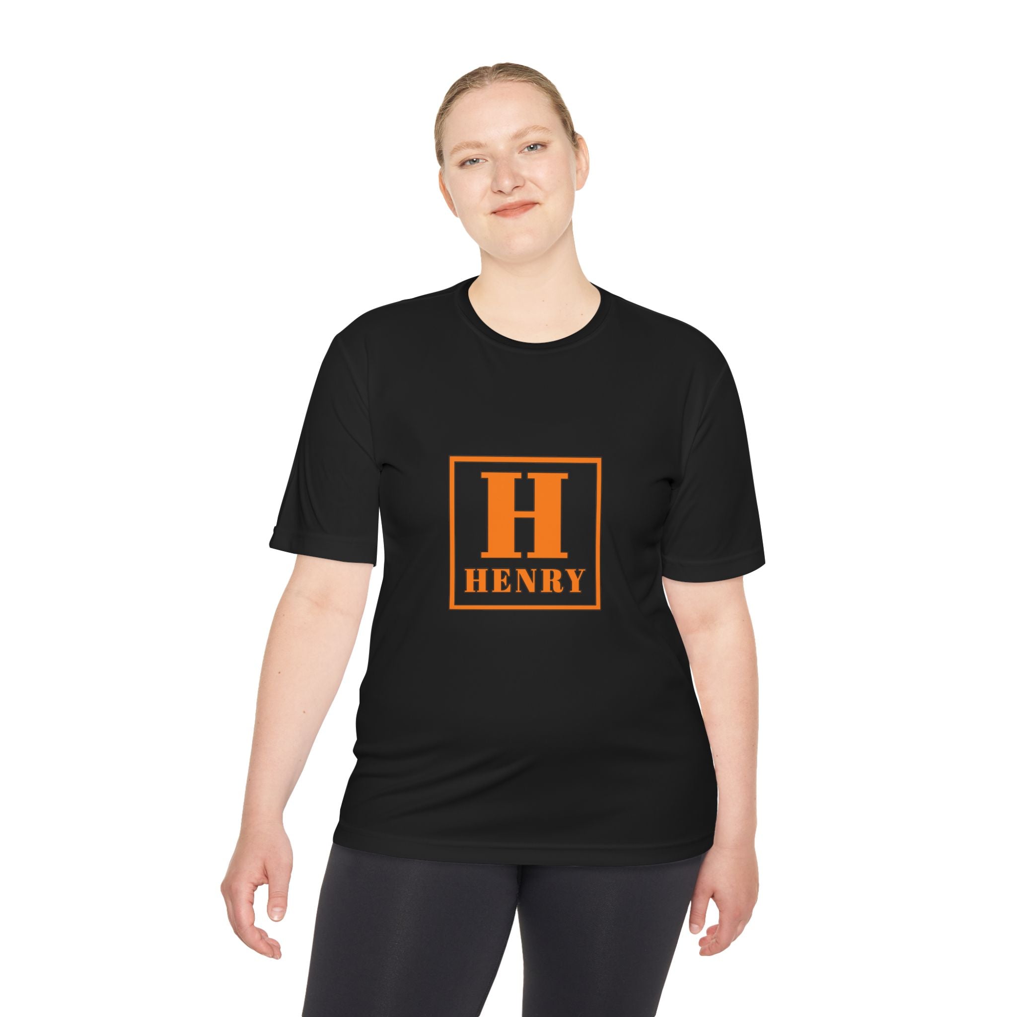 Henry Initial Monogram Tee — Orange Block Letter H