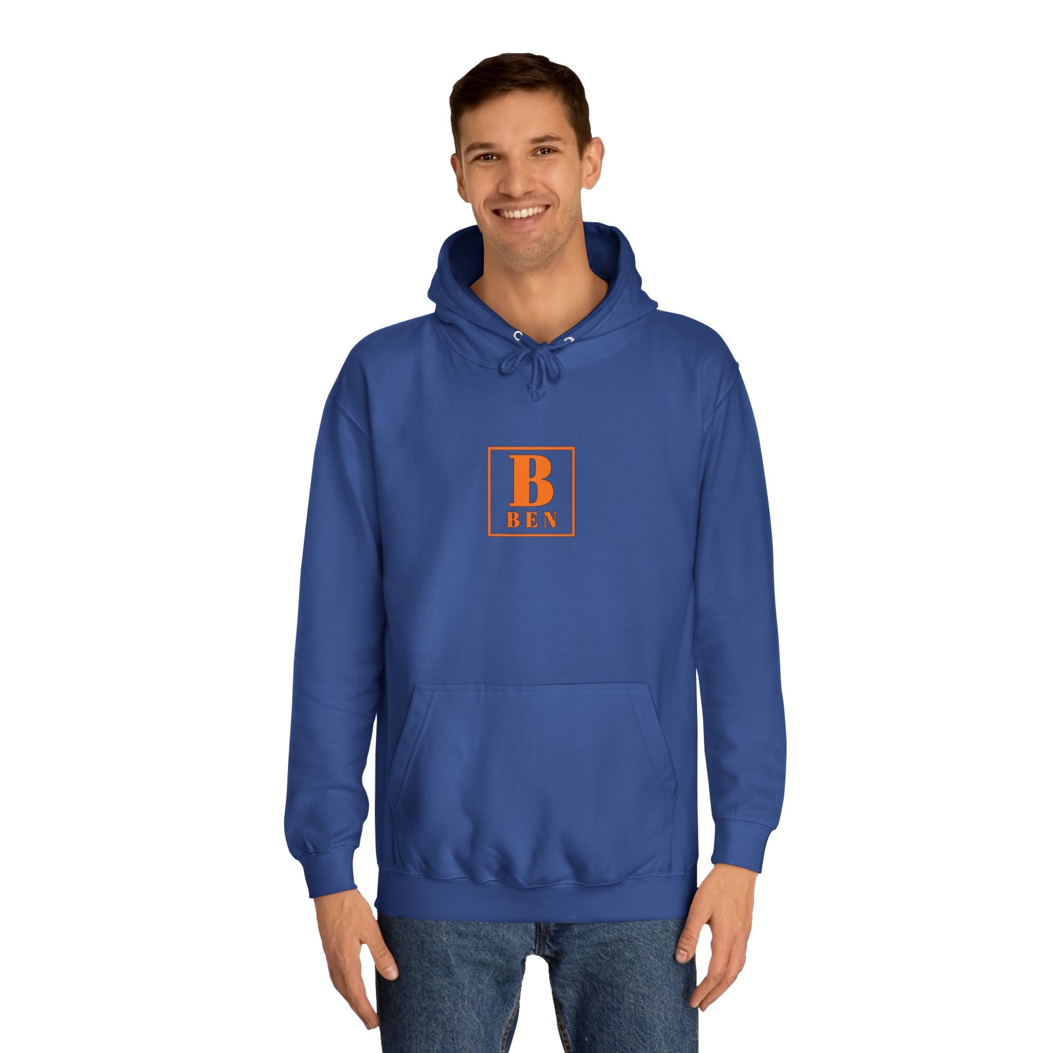 Initial Monogram Hoodie — Custom 'B BEN' College-Style Pullover