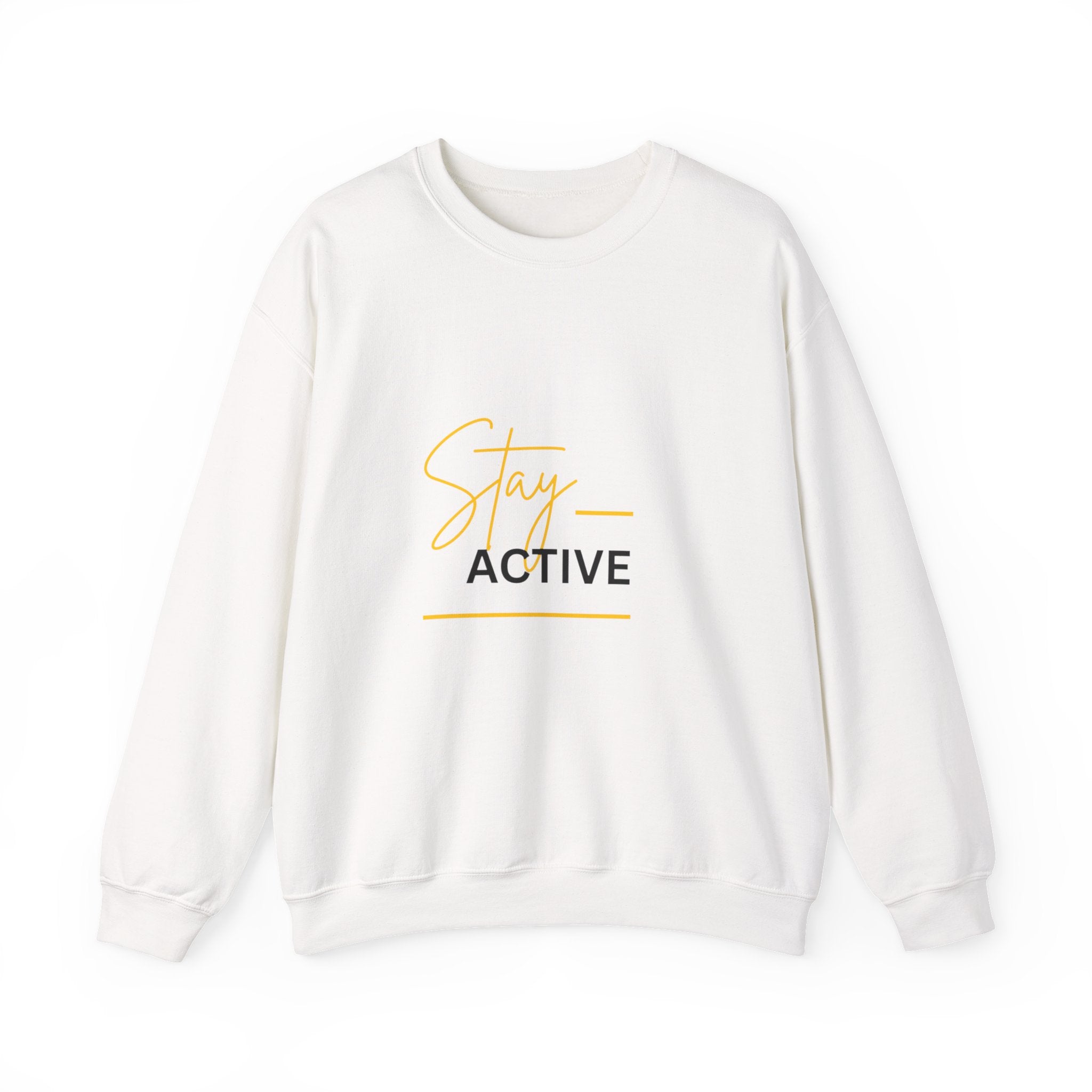 Crewneck Sweatshirt — "Stay Active" Motivational Fitness Pullover