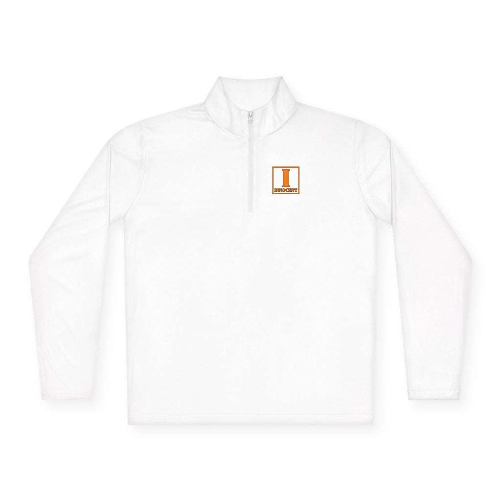 Quarter‑Zip Pullover with Small Orange Book Logo