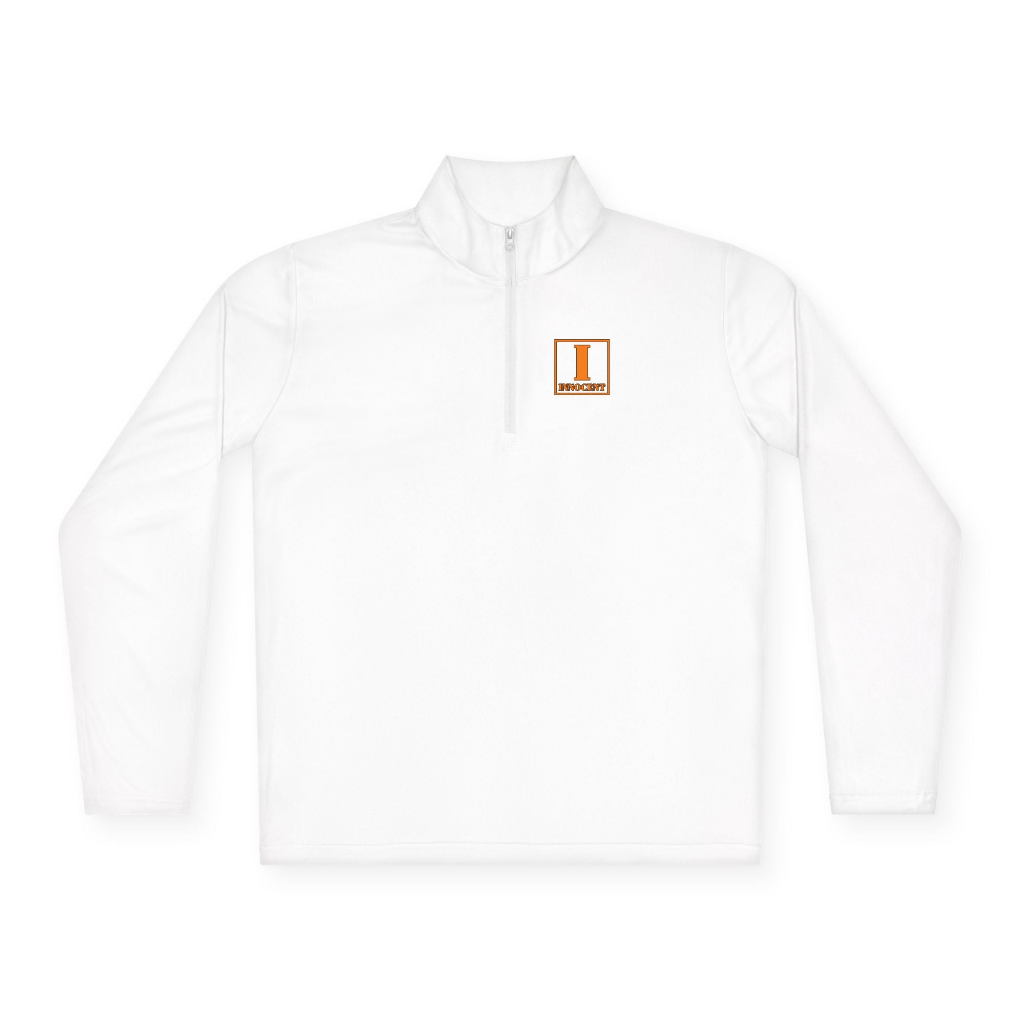 Quarter‑Zip Pullover with Small Orange Book Logo