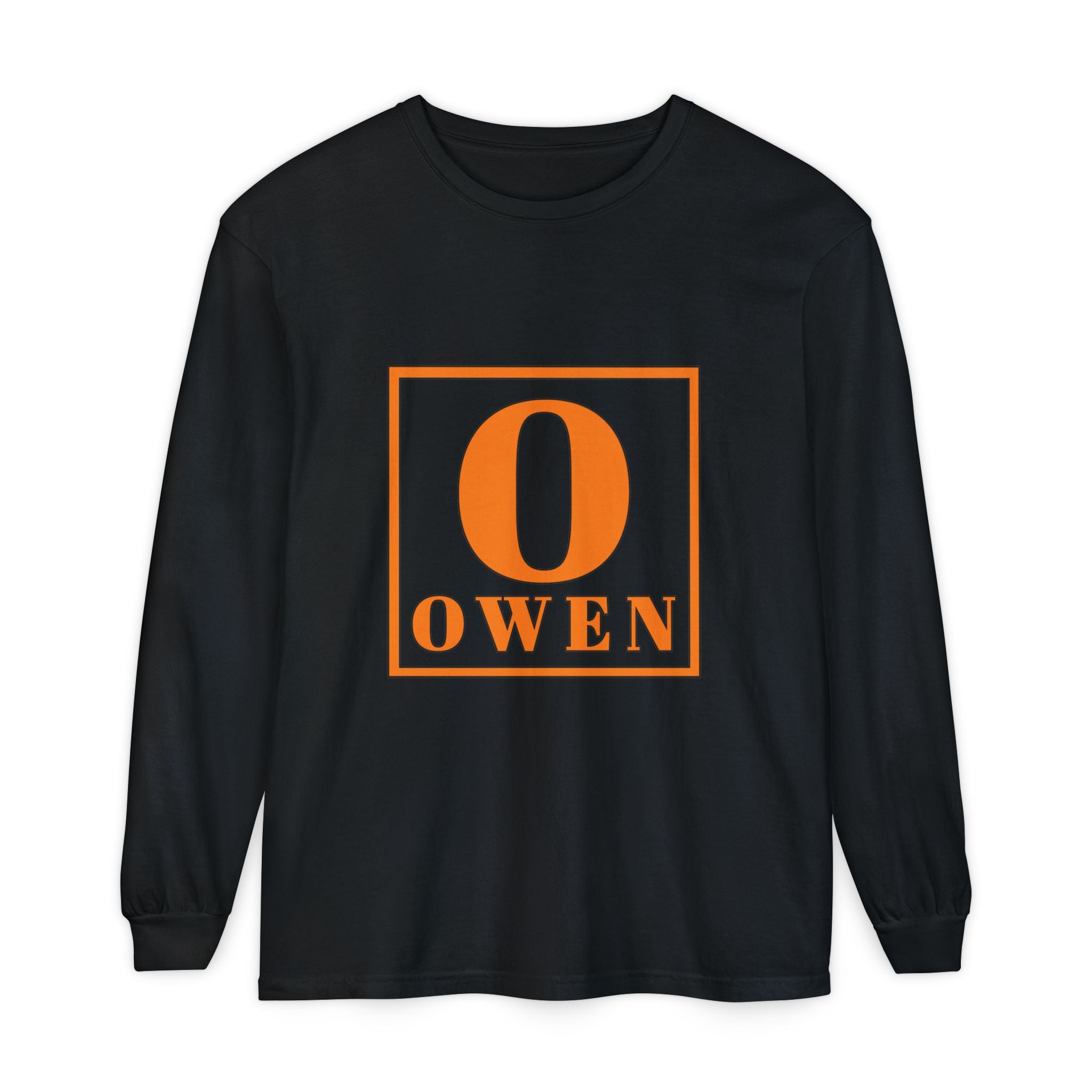 Personalized 'O' Name Long Sleeve Shirt — Owen Initial Graphic Tee