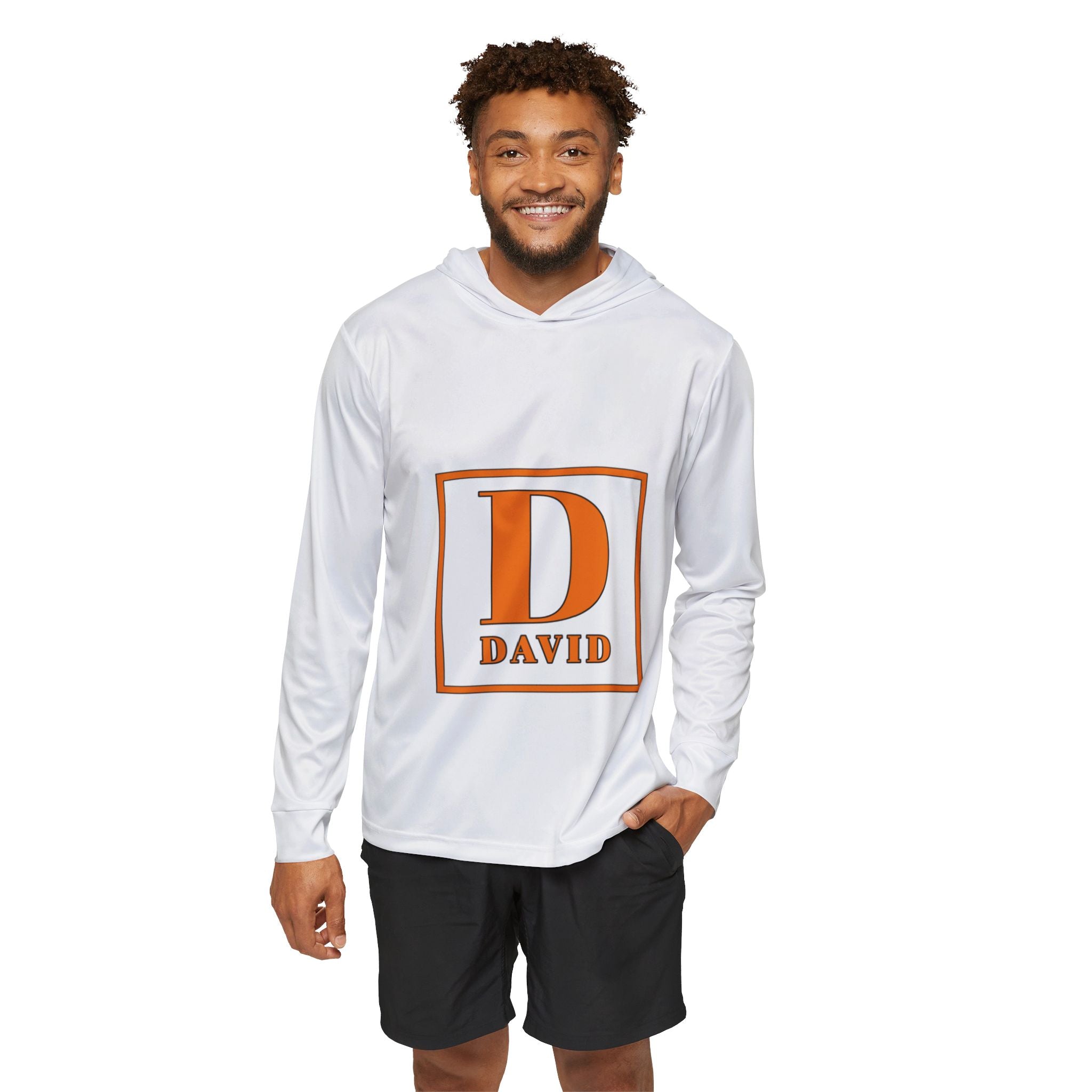 Men's Personalized 'D David' Sports Warmup Hoodie — Lightweight Athletic Pullover