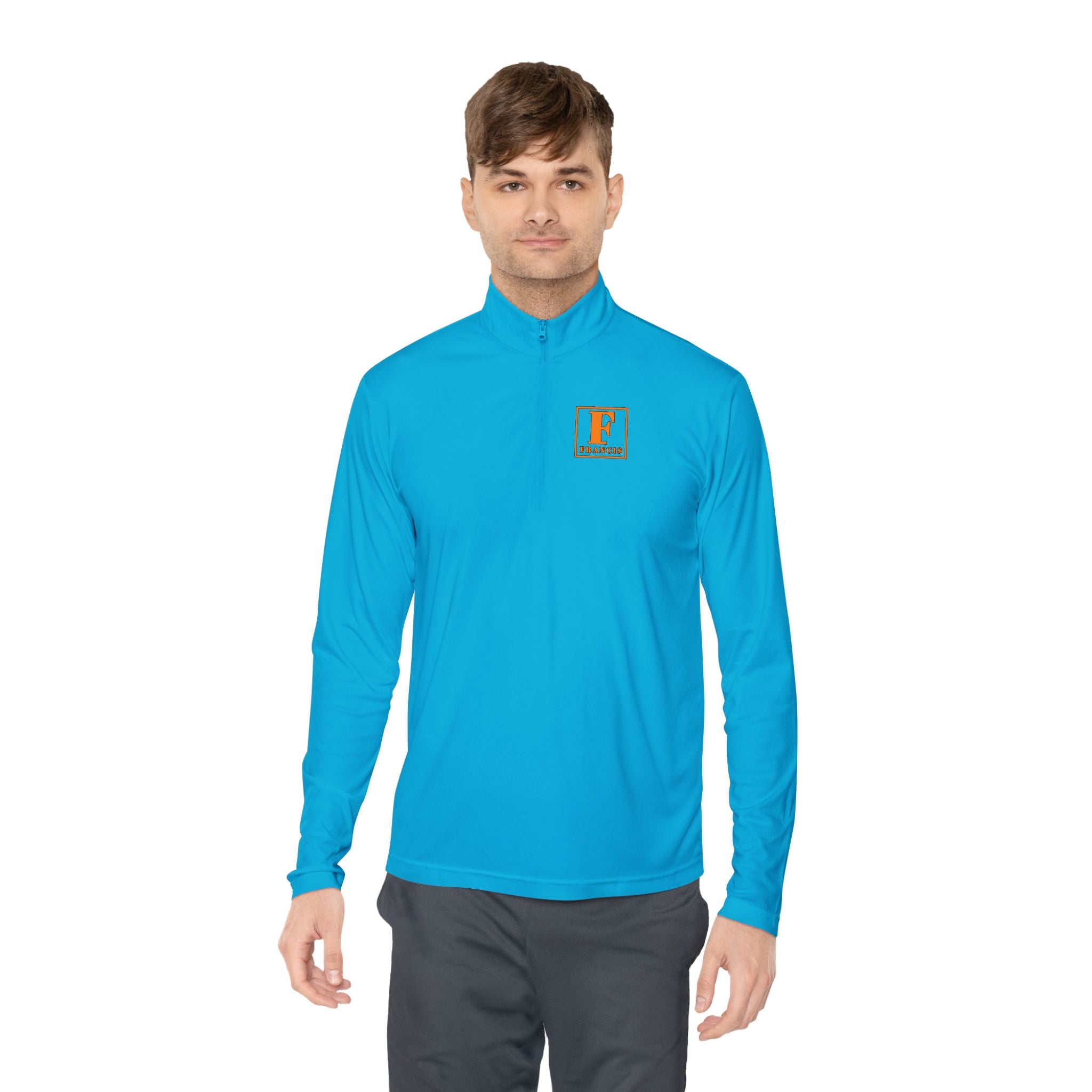 Quarter-Zip Pullover — Minimalist Small Logo Chest Pullover