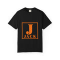 Jack Monogram T‑Shirt — Orange Initial Block Tee
