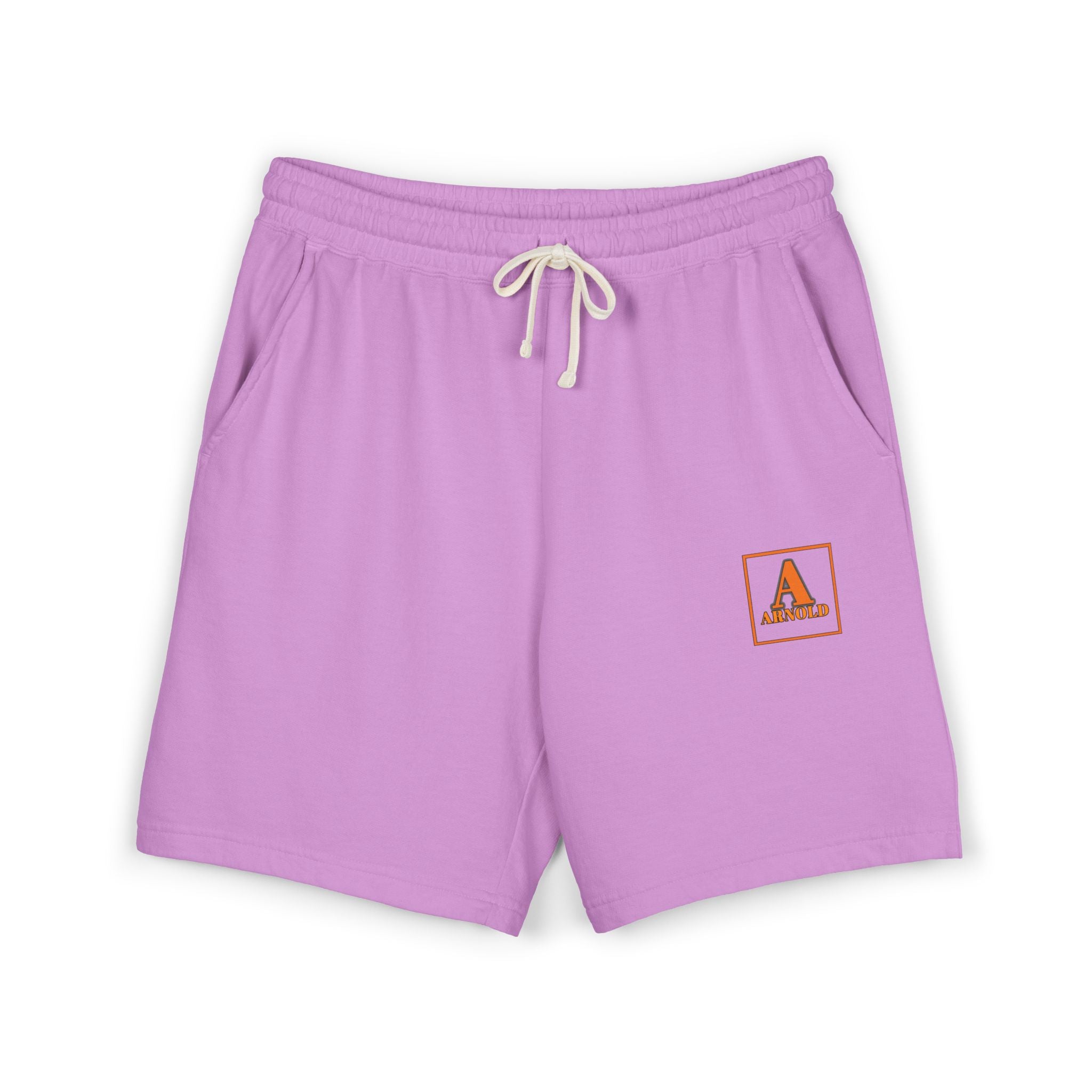 Lightweight Garment-Dyed Fleece Sweat Shorts — Minimal Camp Logo