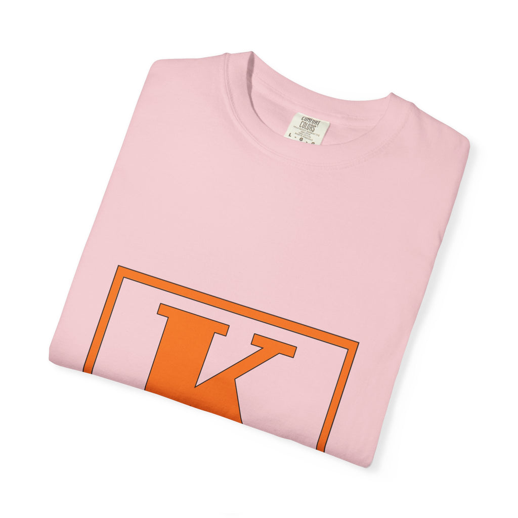 Kelly Monogram Tee — Orange Block Initial K T-Shirt