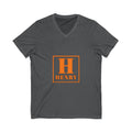 Personalized Monogram “H Henry” V-Neck Tee - Custom Initial Shirt