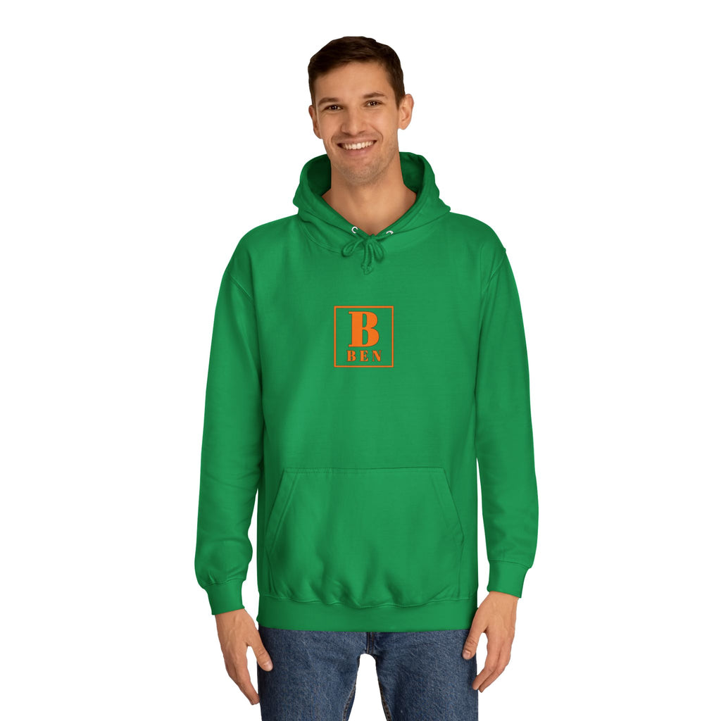 Initial Monogram Hoodie — Custom 'B BEN' College-Style Pullover
