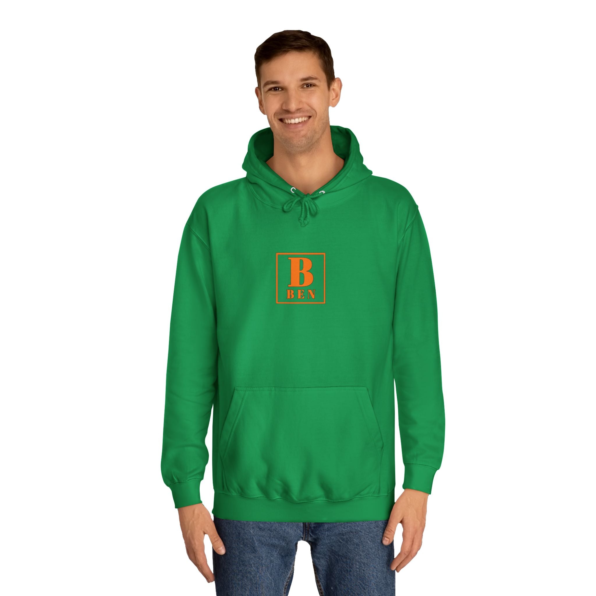 Initial Monogram Hoodie — Custom 'B BEN' College-Style Pullover