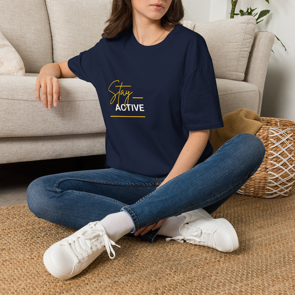 Stay Active T-Shirt — Motivational Fitness Graphic Tee