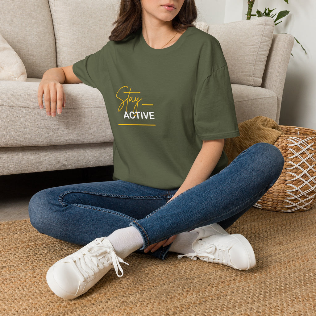 Stay Active T-Shirt — Motivational Fitness Graphic Tee