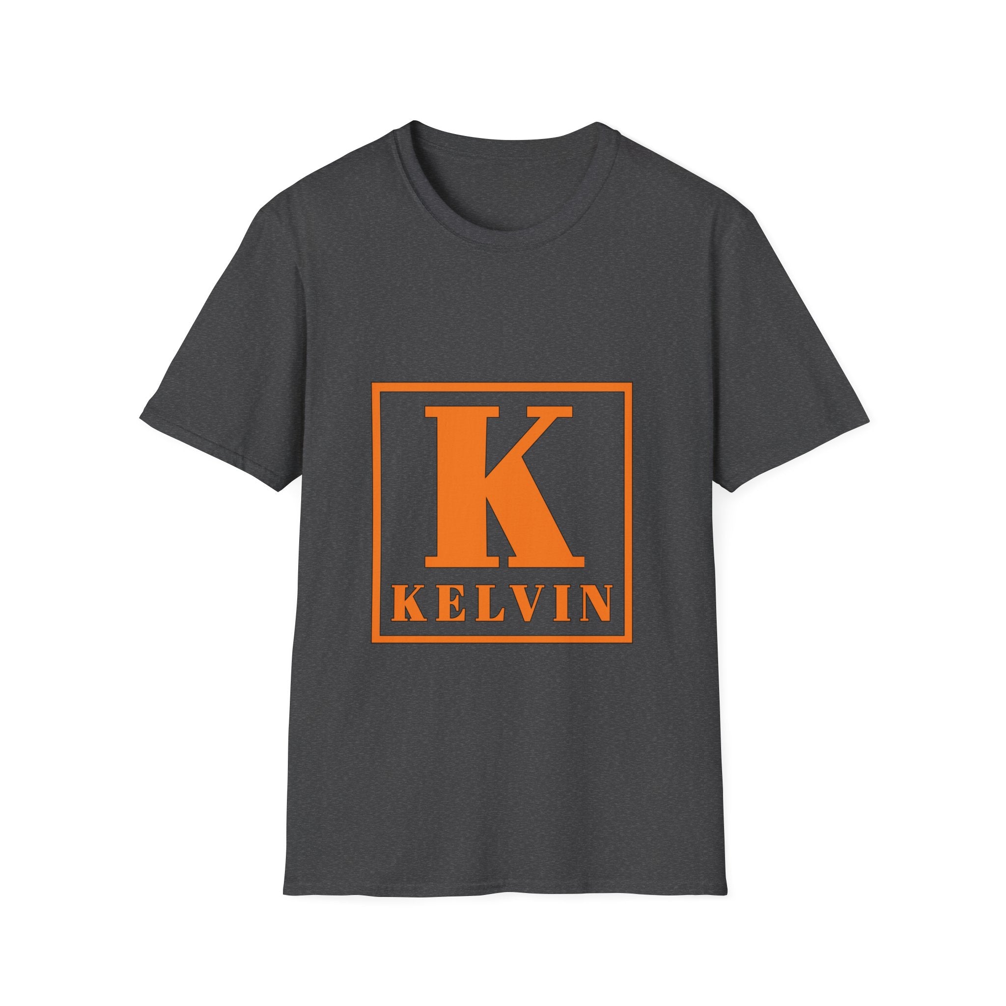 Kelvin Monogram T-Shirt — Bold Orange 'K' Initial Tee