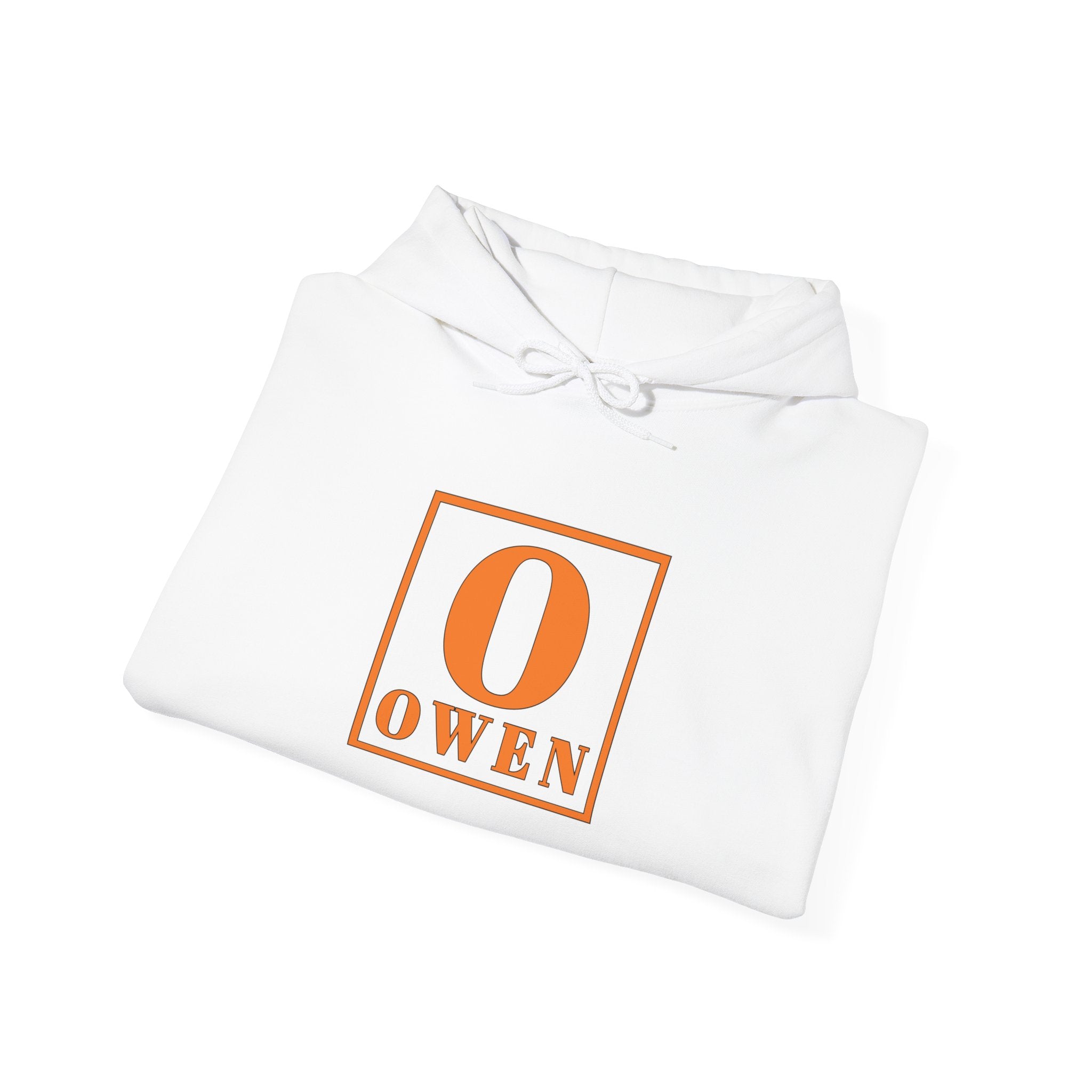 Owen Initial Hoodie – Personalized Orange Monogram Pullover