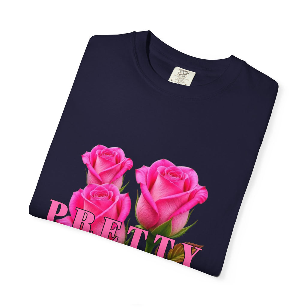 Pretty Lady T-Shirt — Pink Rose Graphic Tee