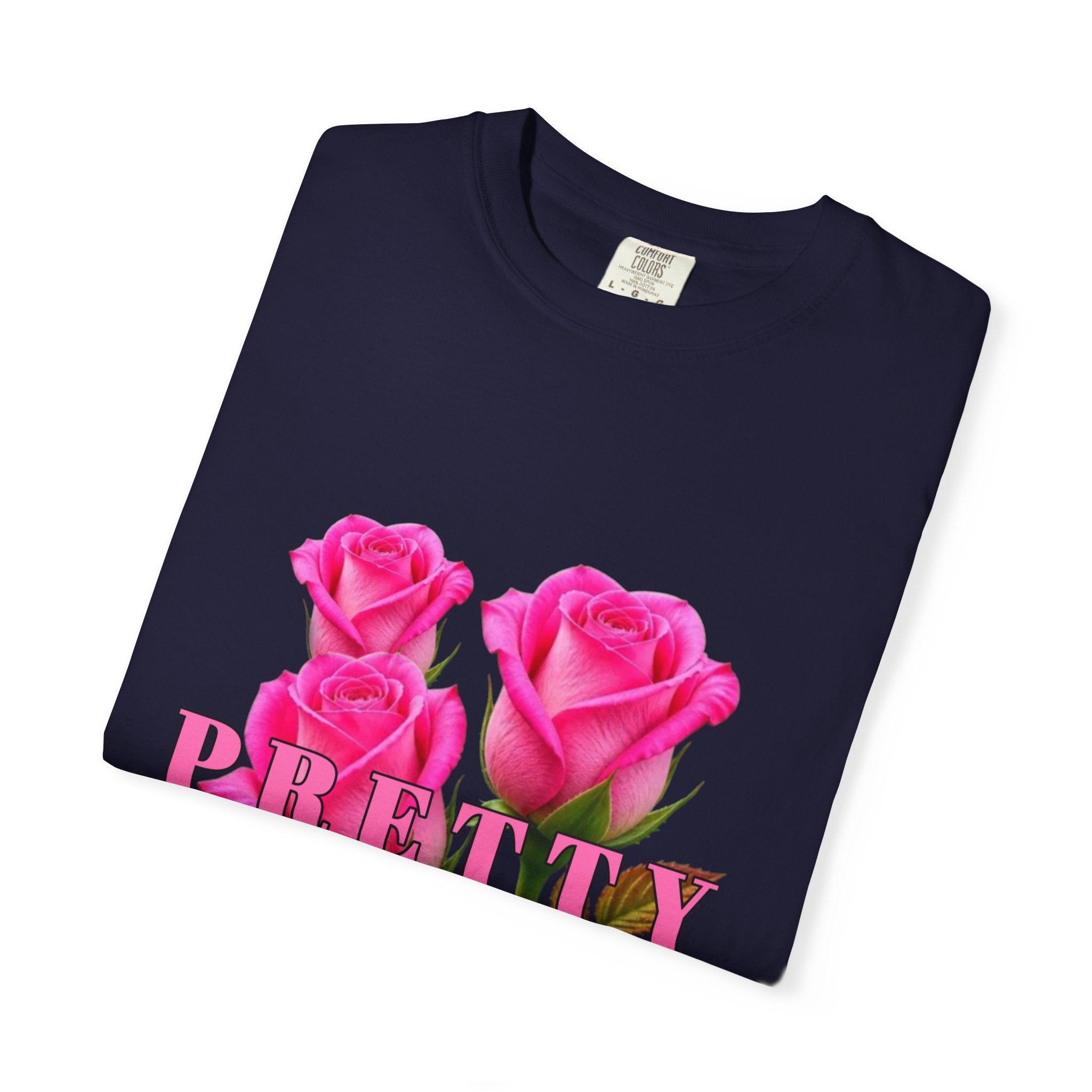 Pretty Lady T-Shirt — Pink Rose Graphic Tee