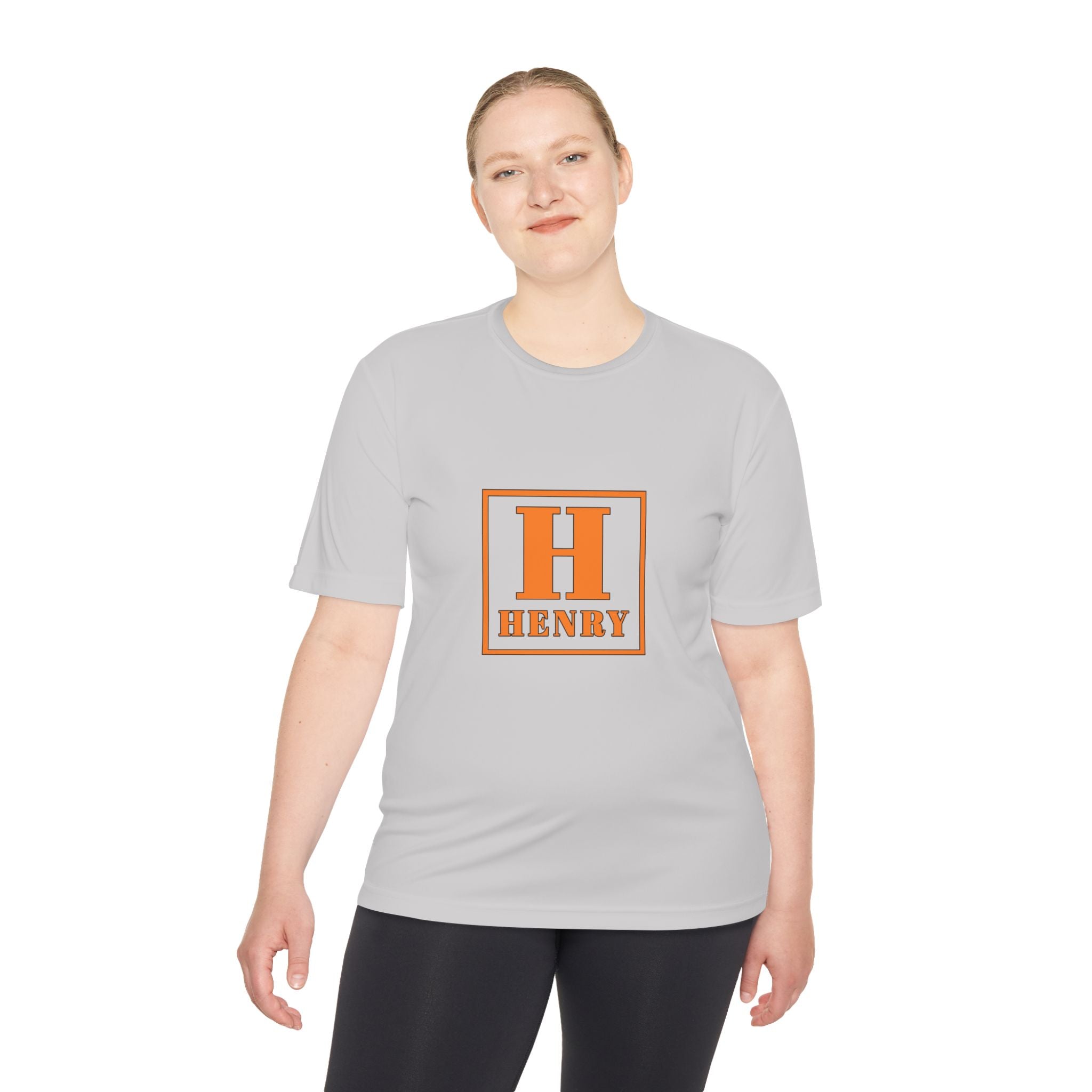 Henry Initial Monogram Tee — Orange Block Letter H