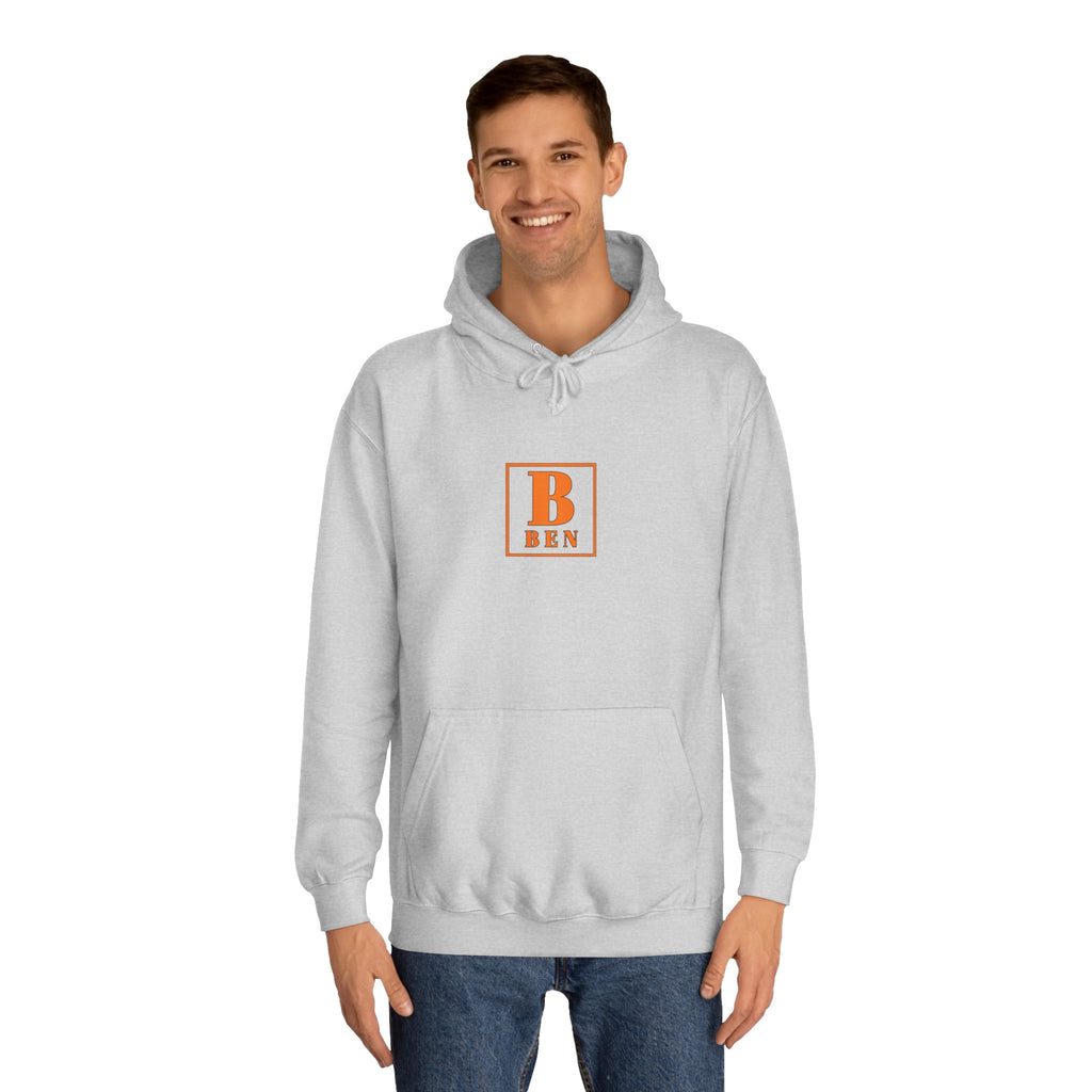 Initial Monogram Hoodie — Custom 'B BEN' College-Style Pullover