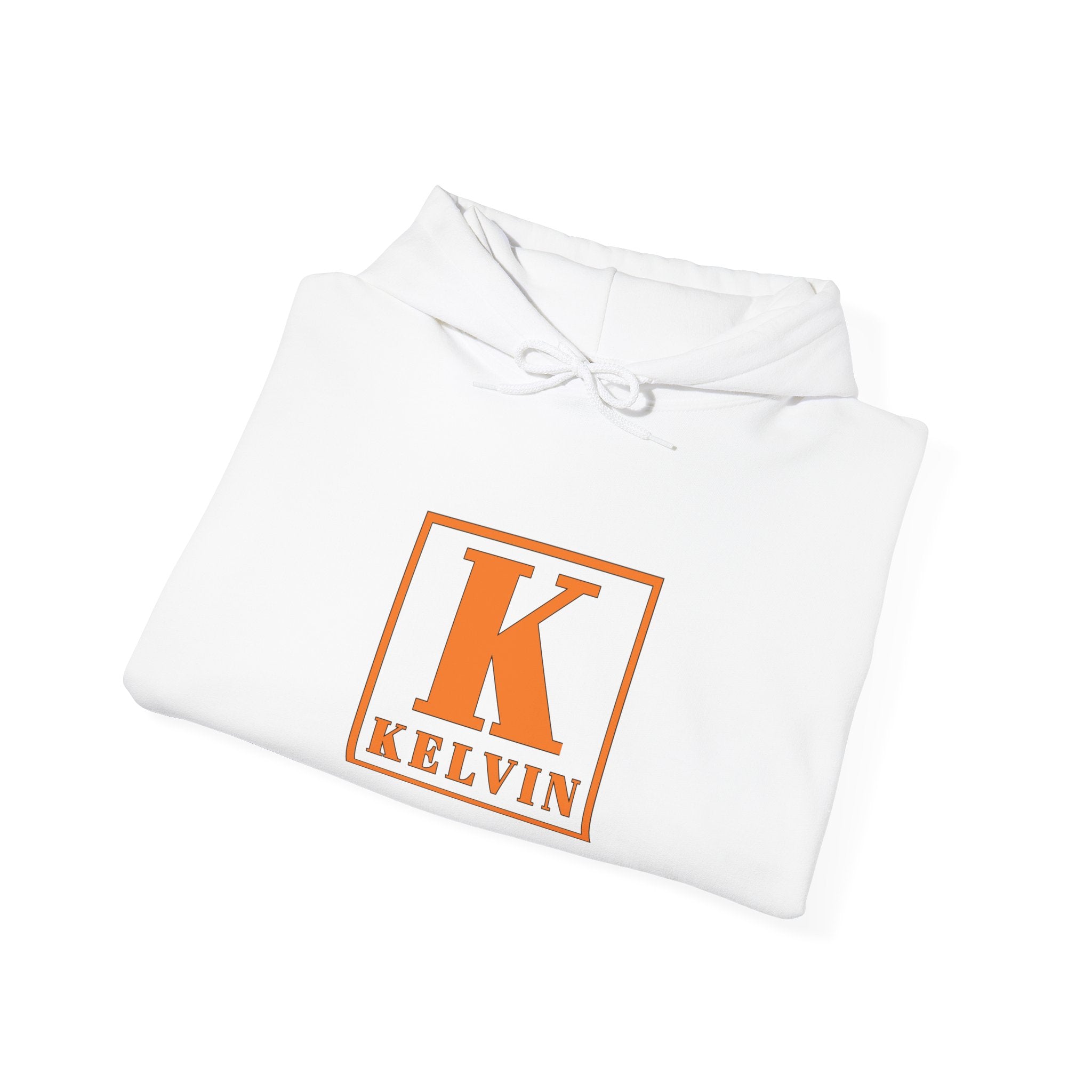 Kelvin Initial Hoodie — Monogram K Square Logo Pullover