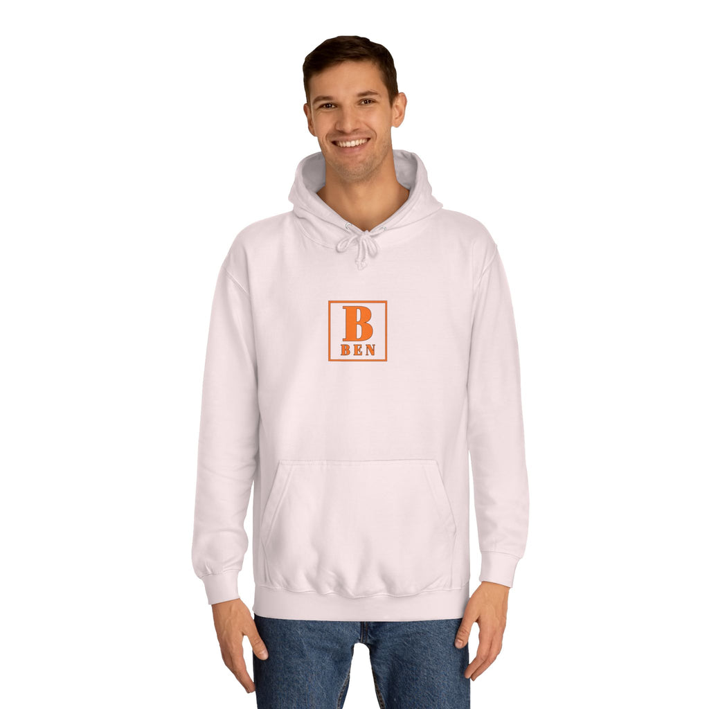 Initial Monogram Hoodie — Custom 'B BEN' College-Style Pullover