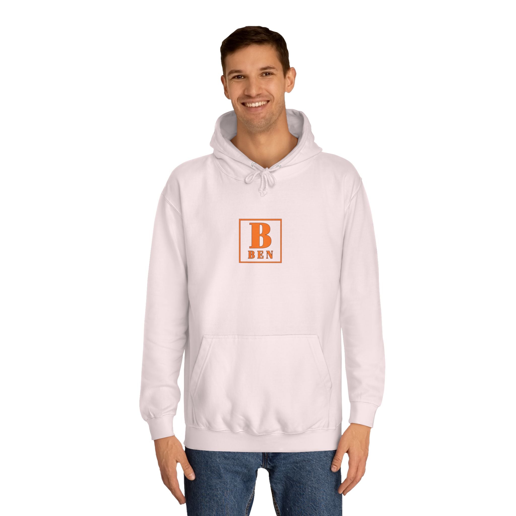 Initial Monogram Hoodie — Custom 'B BEN' College-Style Pullover