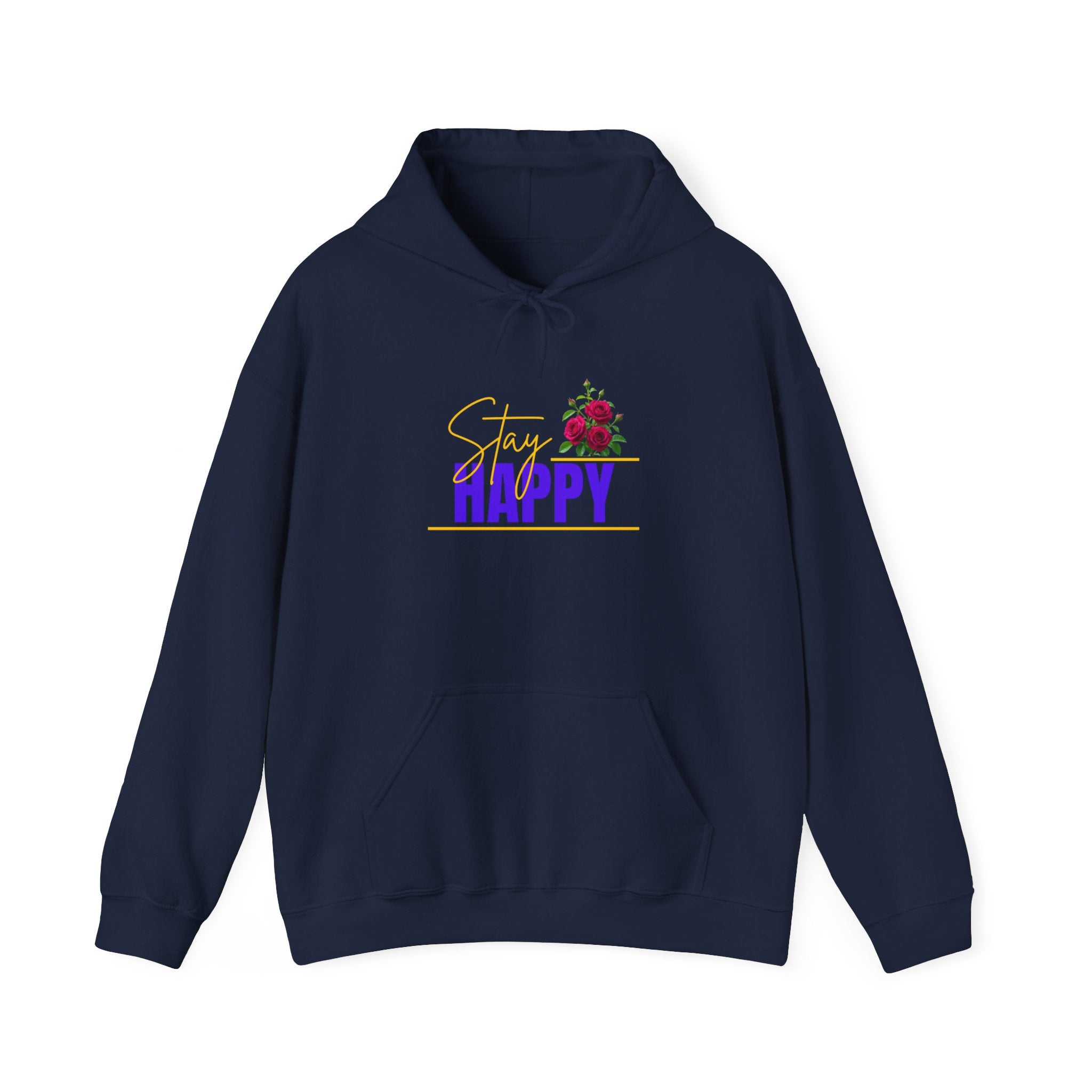 Happy Floral Hoodie — "Choose Happy" Graphic Sweatshirt