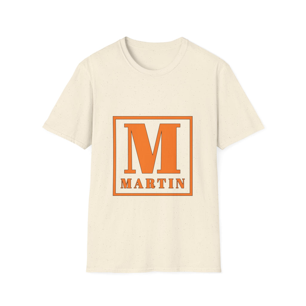Monogram M Martin T‑Shirt — Orange Block Initial Tee