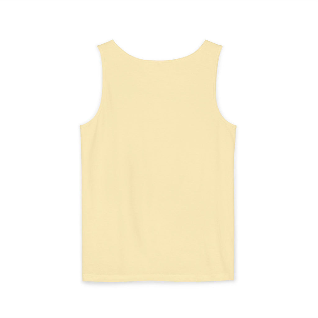 Ben Monogram Tank Top — Orange Initial B Vintage Box Graphic