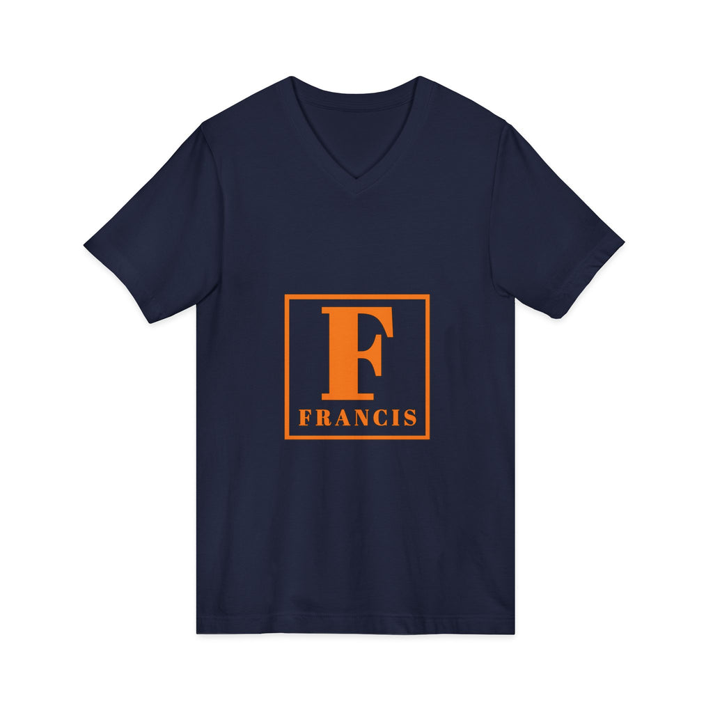 Francis Monogram V-Neck Tee — Personalized Initial Square Logo