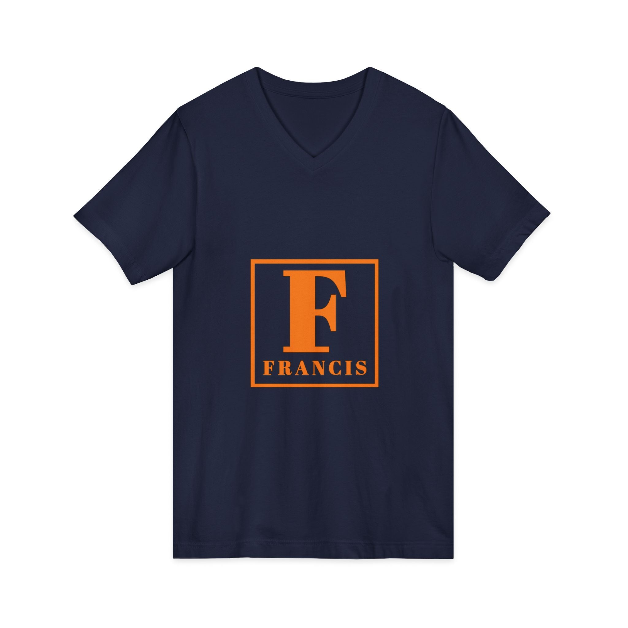 Francis Monogram V-Neck Tee — Personalized Initial Square Logo