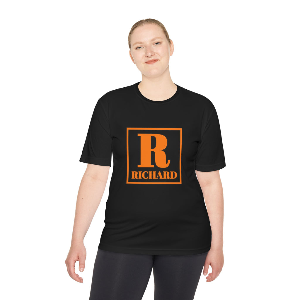 Personalized 'R Richard' Initial Tee — Retro Monogram Moisture-Wicking Shirt
