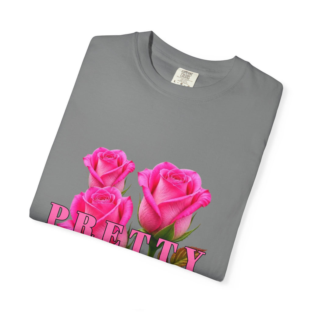 Pretty Lady T-Shirt — Pink Rose Graphic Tee