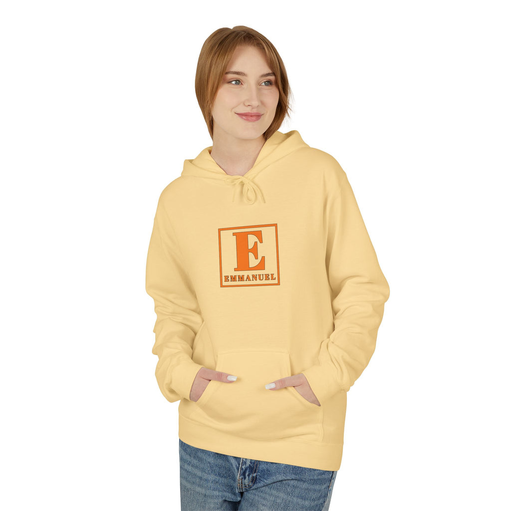 Hoodie — Minimal Orange Monogram “E” Emmanuelle Logo