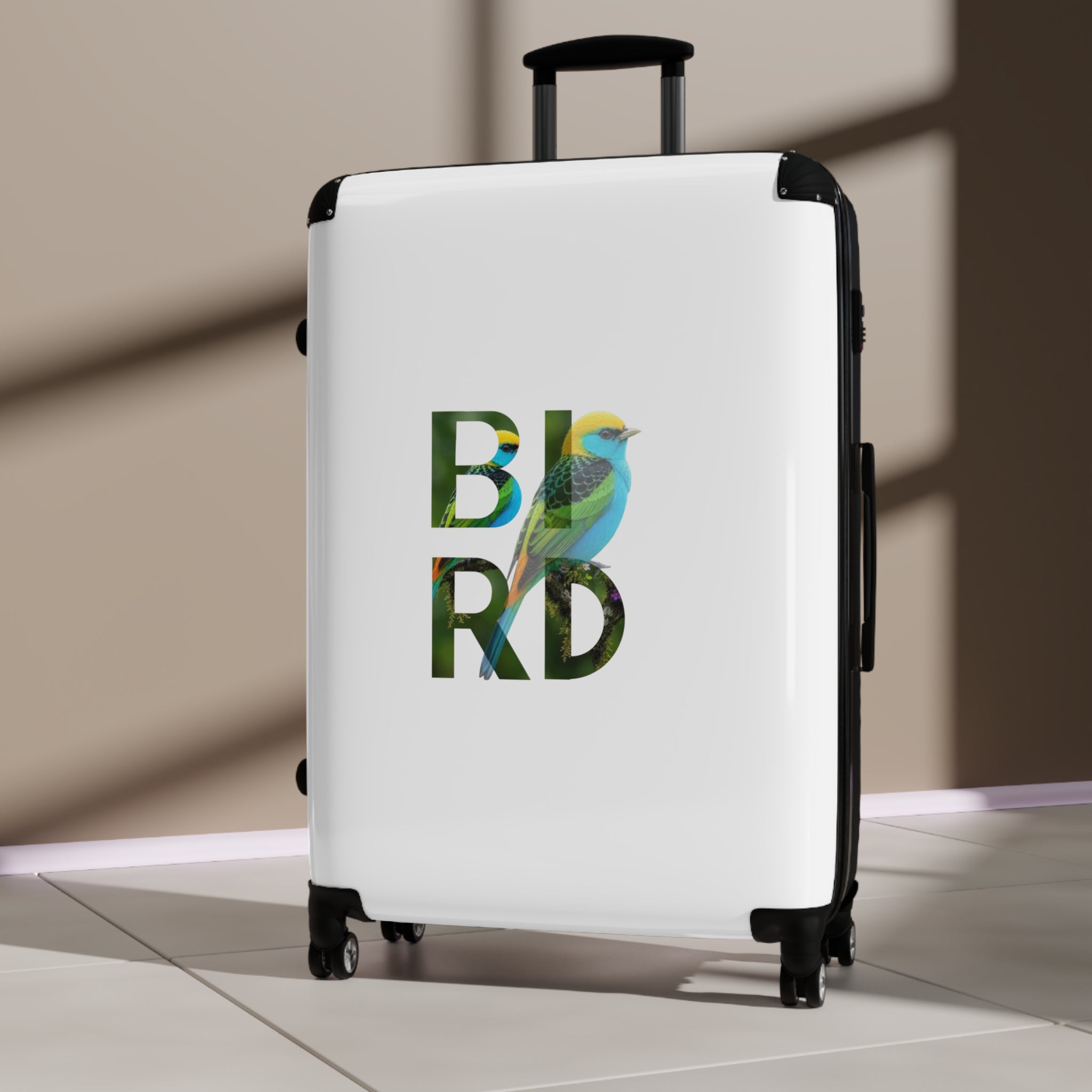 Bird Typography Carry-On Suitcase – Colorful Nature Travel Luggage