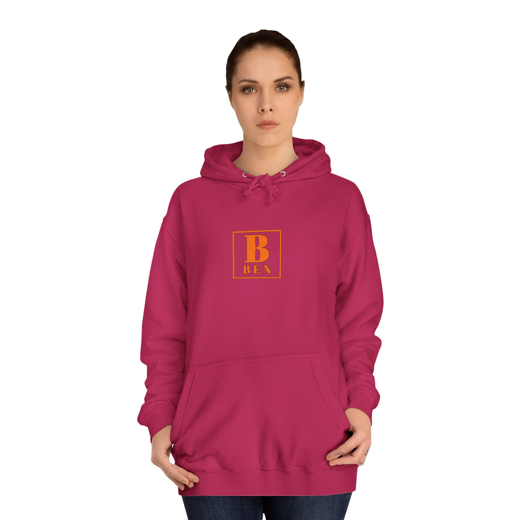 Initial Monogram Hoodie — Custom 'B BEN' College-Style Pullover